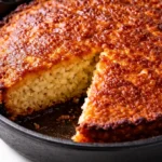 Golden-brown brown butter grilling cake with a slightly charred, smoky crust and tender crumb on a grill grate.