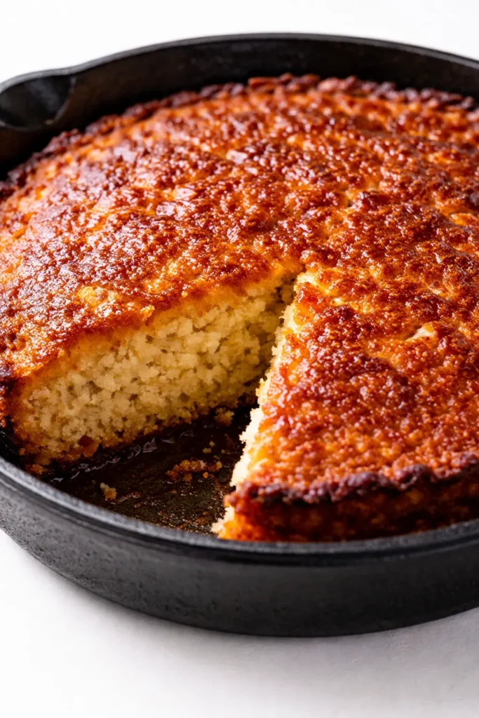 Golden-brown brown butter grilling cake with a slightly charred, smoky crust and tender crumb on a grill grate.