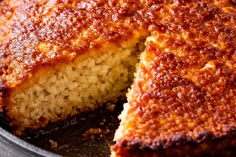Golden-brown brown butter grilling cake with a slightly charred, smoky crust and tender crumb on a grill grate.