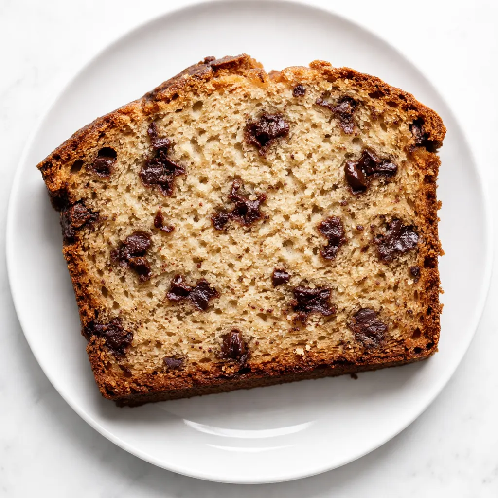 Mixing chocolate chips and mashed bananas into banana bread batter, creating a thick, moist texture.
