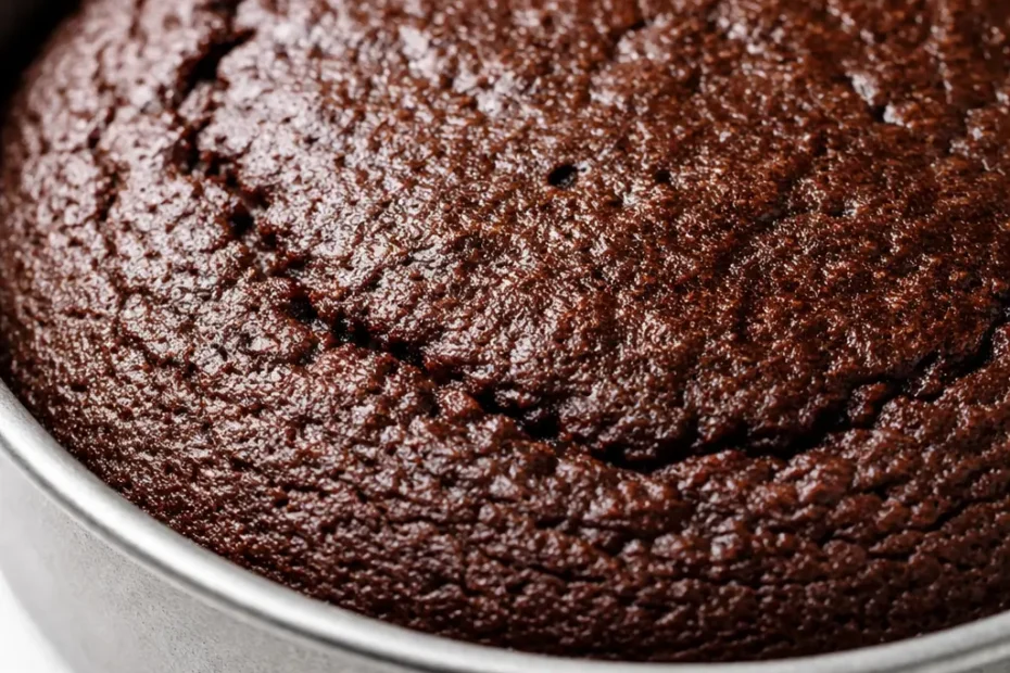 Moist super simple chocolate cake for Dad with rich chocolate frosting, topped with colorful sprinkles, sliced on a plate.