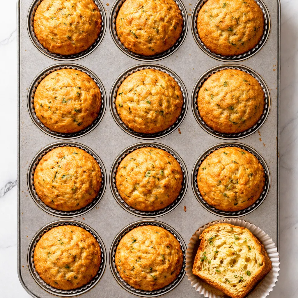 Mixing shredded zucchini into banana muffin batter creates moist, healthy muffins with a hidden vegetable.