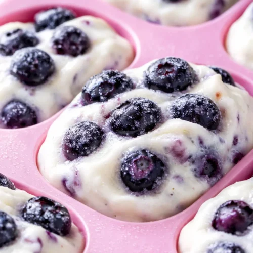 Creamy blueberry Greek yogurt bites studded with fresh berries, smooth texture, and a dusting of granola for crunch.