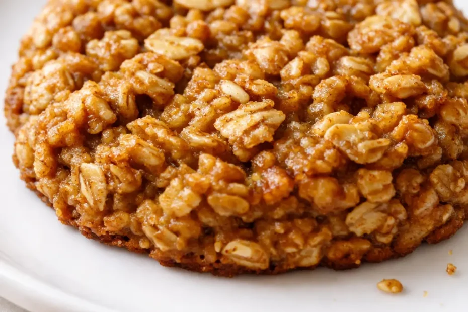 Golden brown oatmeal breakfast cookies with chocolate chips and oats, stacked on a plate, looking like a treat not a chore.