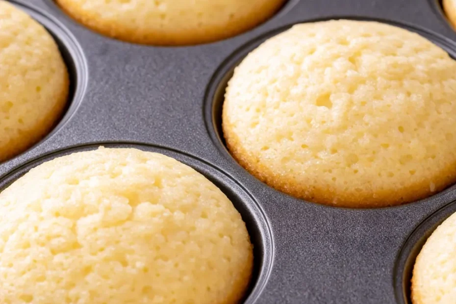 Mini lemon cakes with lavender glaze, tender crumb, bright floral flavor, garnished with fresh lavender sprigs and powdered sugar.