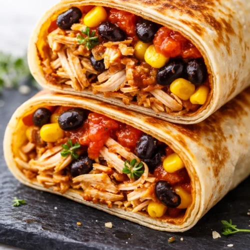 Golden brown Southwest chicken wraps with crispy tortilla exterior, filled with seasoned chicken, peppers, and melted cheese.