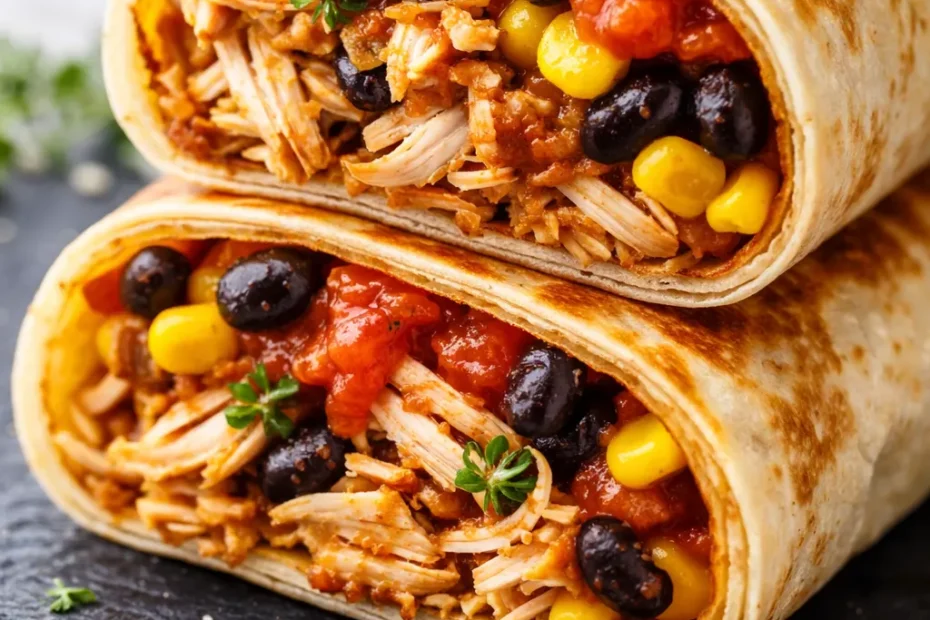 Golden brown Southwest chicken wraps with crispy tortilla exterior, filled with seasoned chicken, peppers, and melted cheese.