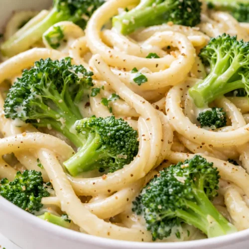 Creamy one pot broccoli pasta with tender pasta, vibrant green broccoli florets, and a smooth, cheesy sauce that coats every bite.