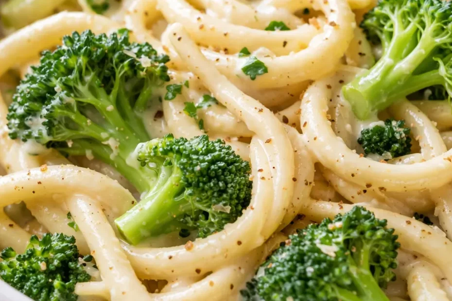 Creamy one pot broccoli pasta with tender pasta, vibrant green broccoli florets, and a smooth, cheesy sauce that coats every bite.