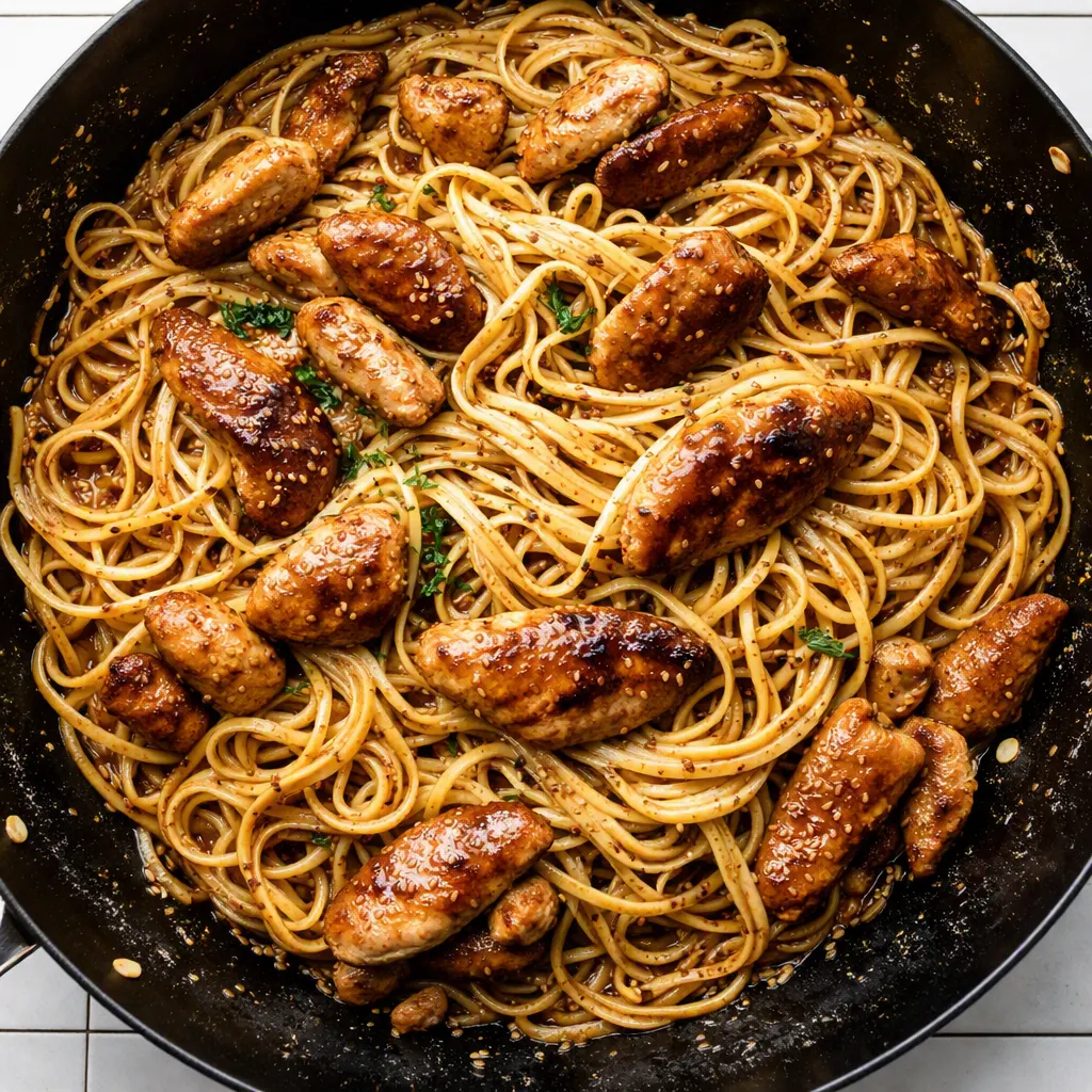 Sizzling better-than-takeout chicken chow mein in a hot wok, with shiny noodles, crisp bell peppers, and juicy chicken pieces.
